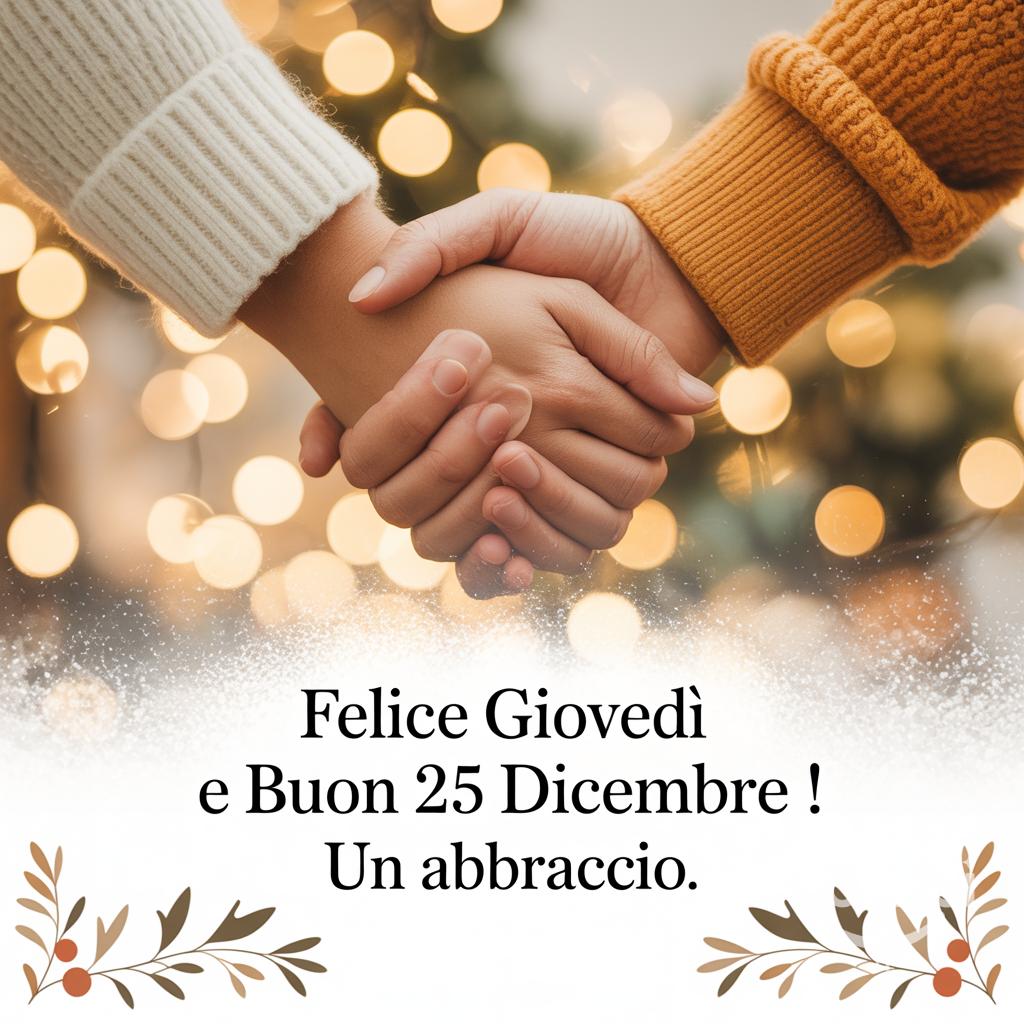 Felice giovedì e buon 25 dicembre ! Un abbraccio.