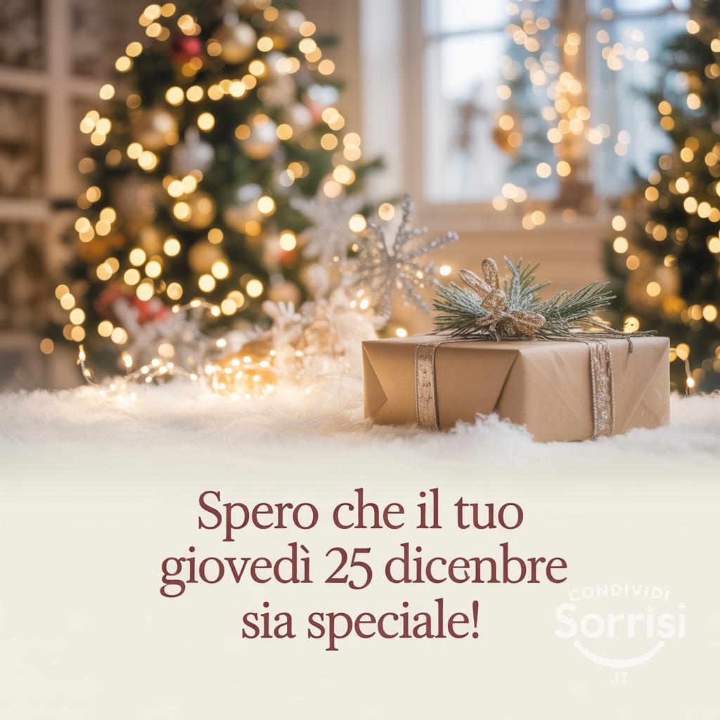 Spero che il tuo giovedì 25 dicembre  sia speciale!