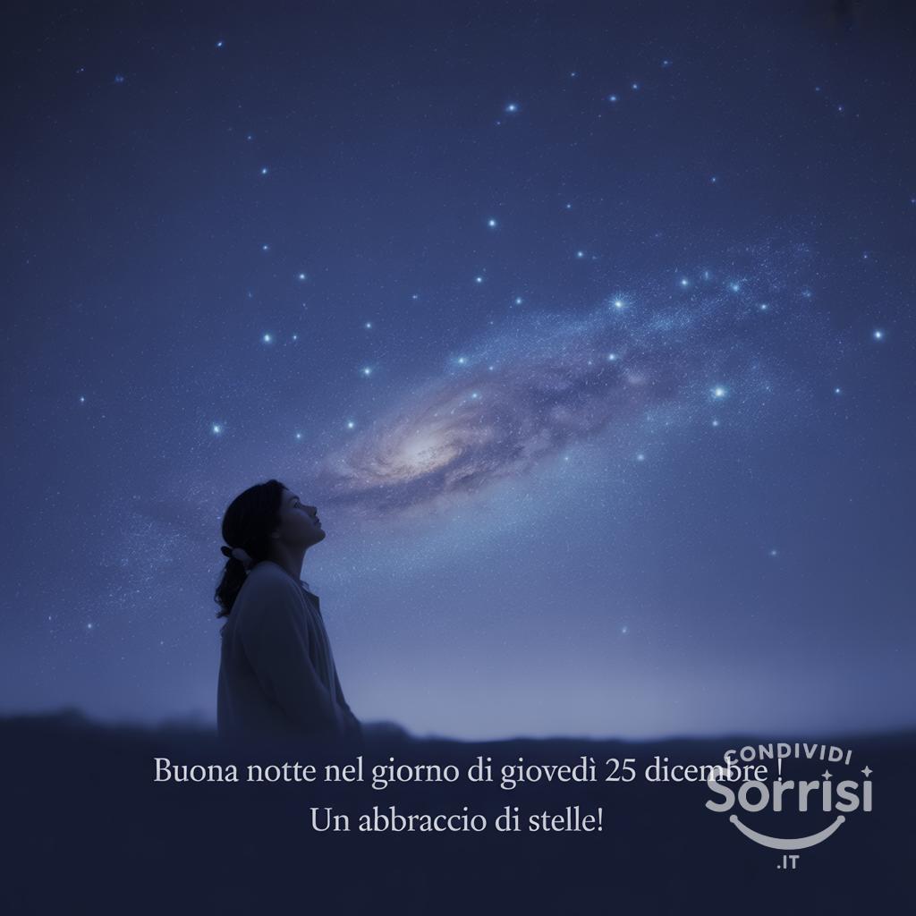 Buona notte nel giorno di giovedì 25 dicembre ! Un abbraccio di stelle!