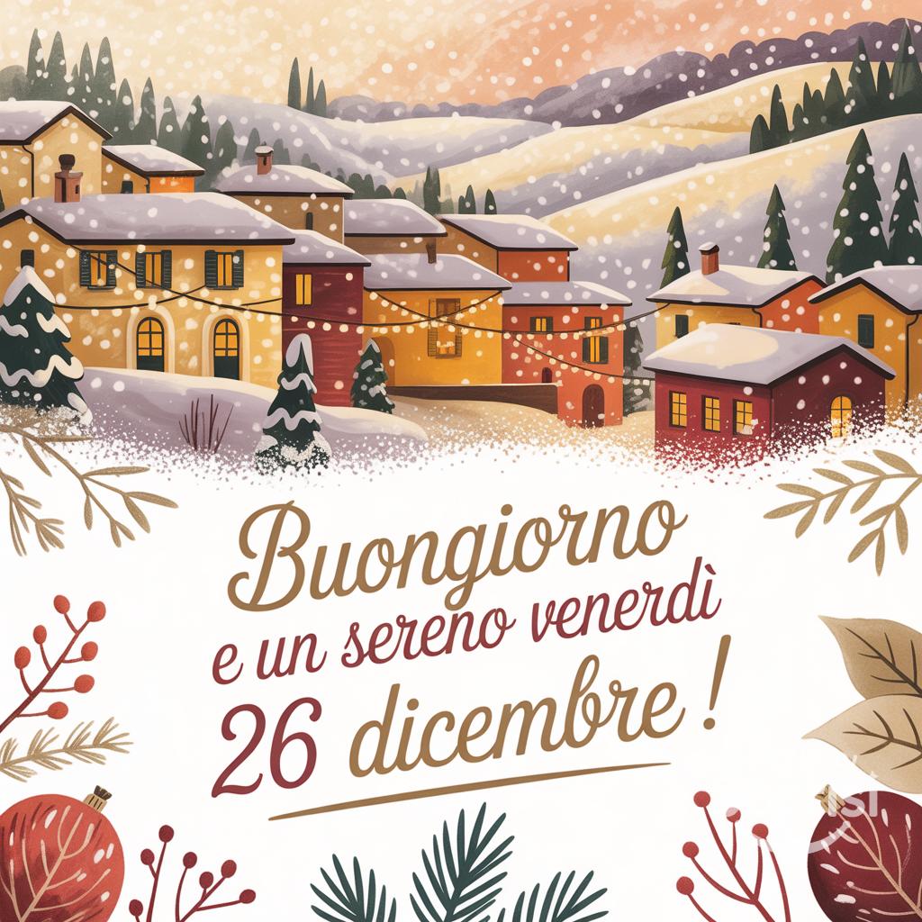 Buongiorno e un sereno venerdì 26 dicembre !