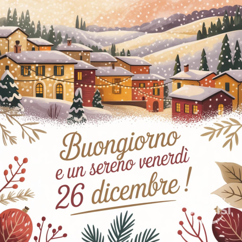 Buongiorno e Buona Venerdì 26 Dicembre 2025: Un Giorno di Feste e Serenità!