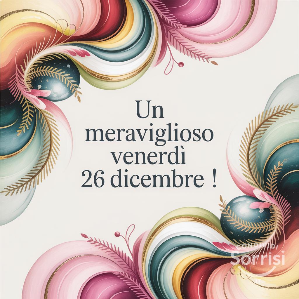 Un meraviglioso venerdì 26 dicembre !