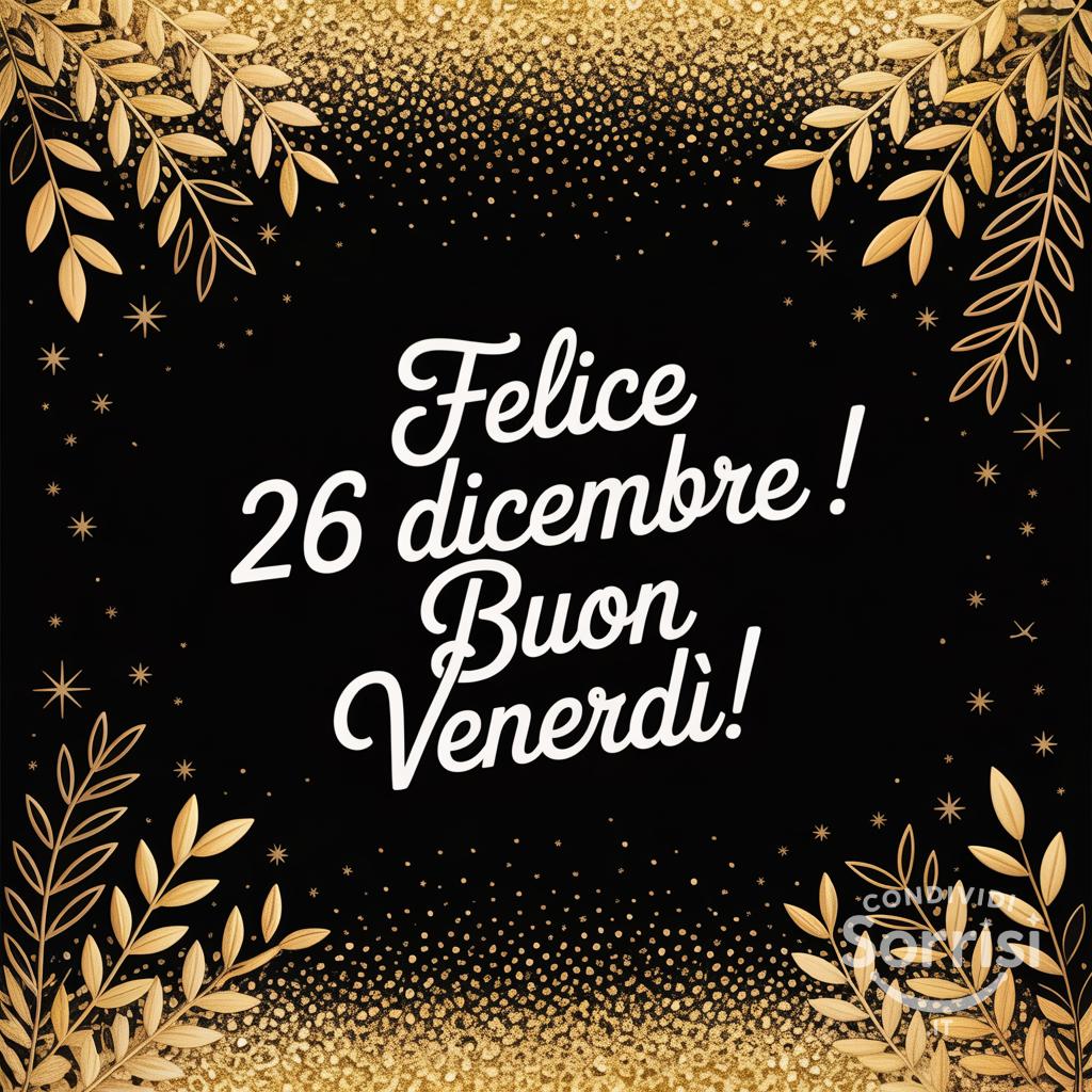 Felice 26 dicembre ! Buon venerdì!