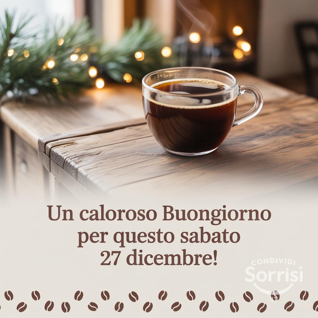 Un caloroso buongiorno per questo sabato 27 dicembre!