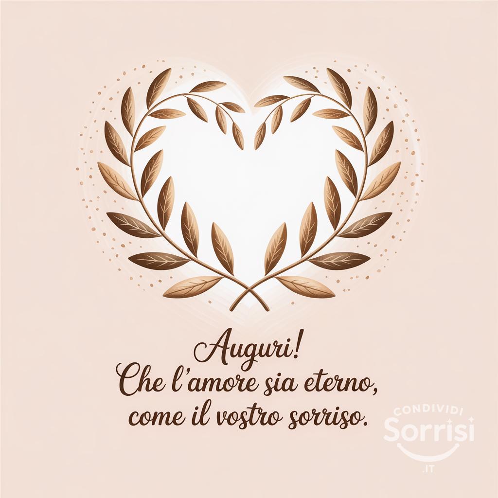 Auguri! Che l'amore sia eterno, come il vostro sorriso.