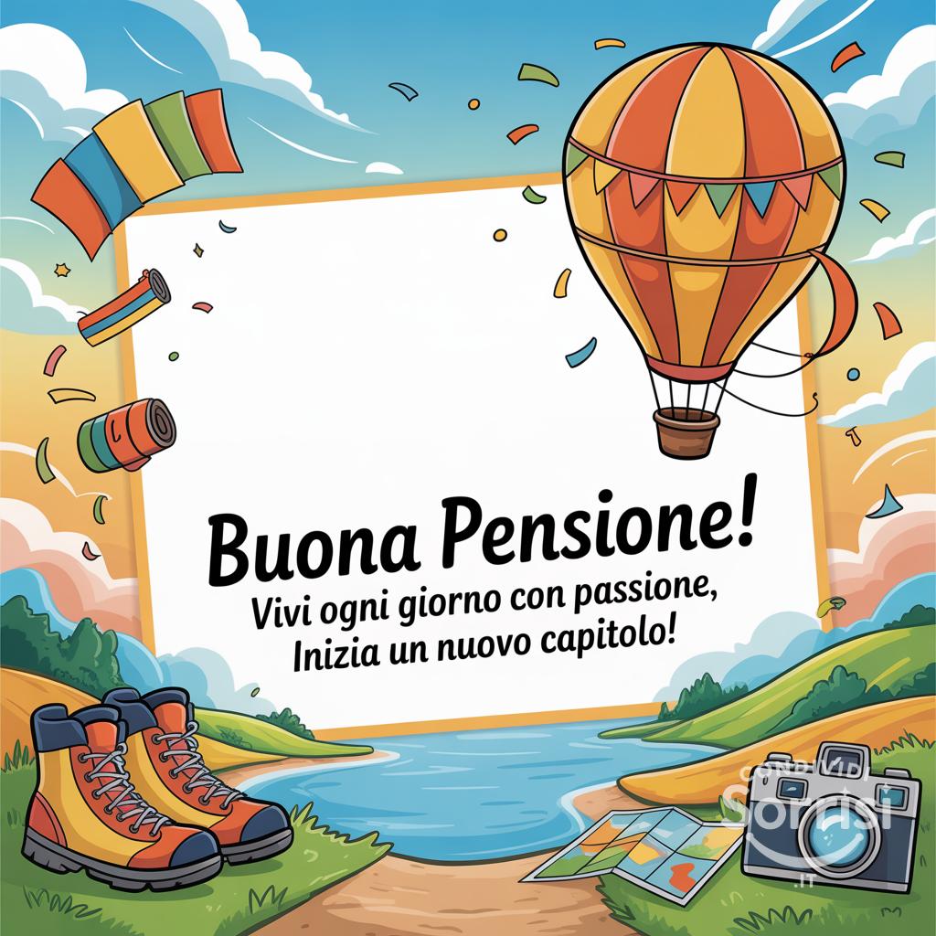 Buona pensione! Vivi ogni giorno con passione, inizia un nuovo capitolo!