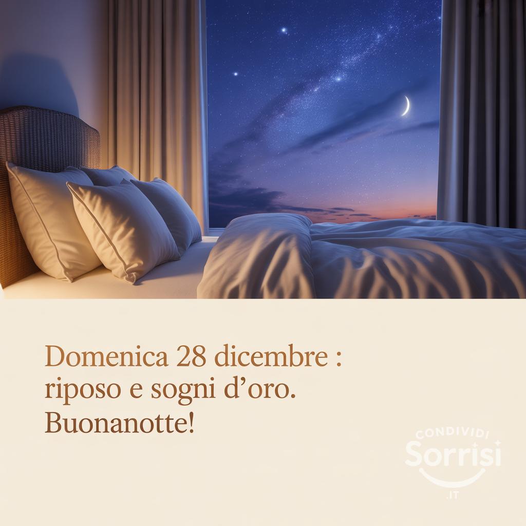 Domenica 28 dicembre : riposo e sogni d'oro. Buonanotte!