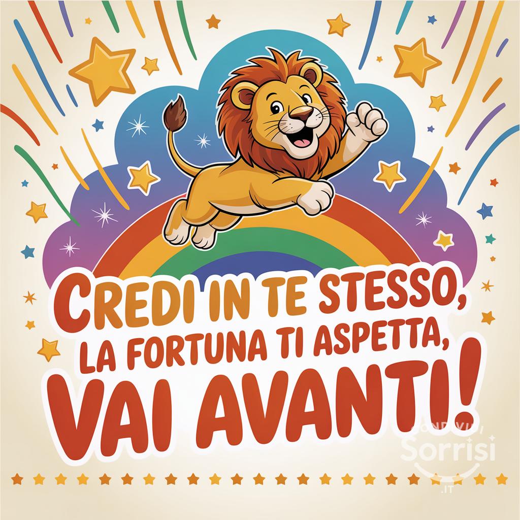 Credi in te stesso, la fortuna ti aspetta, vai avanti!