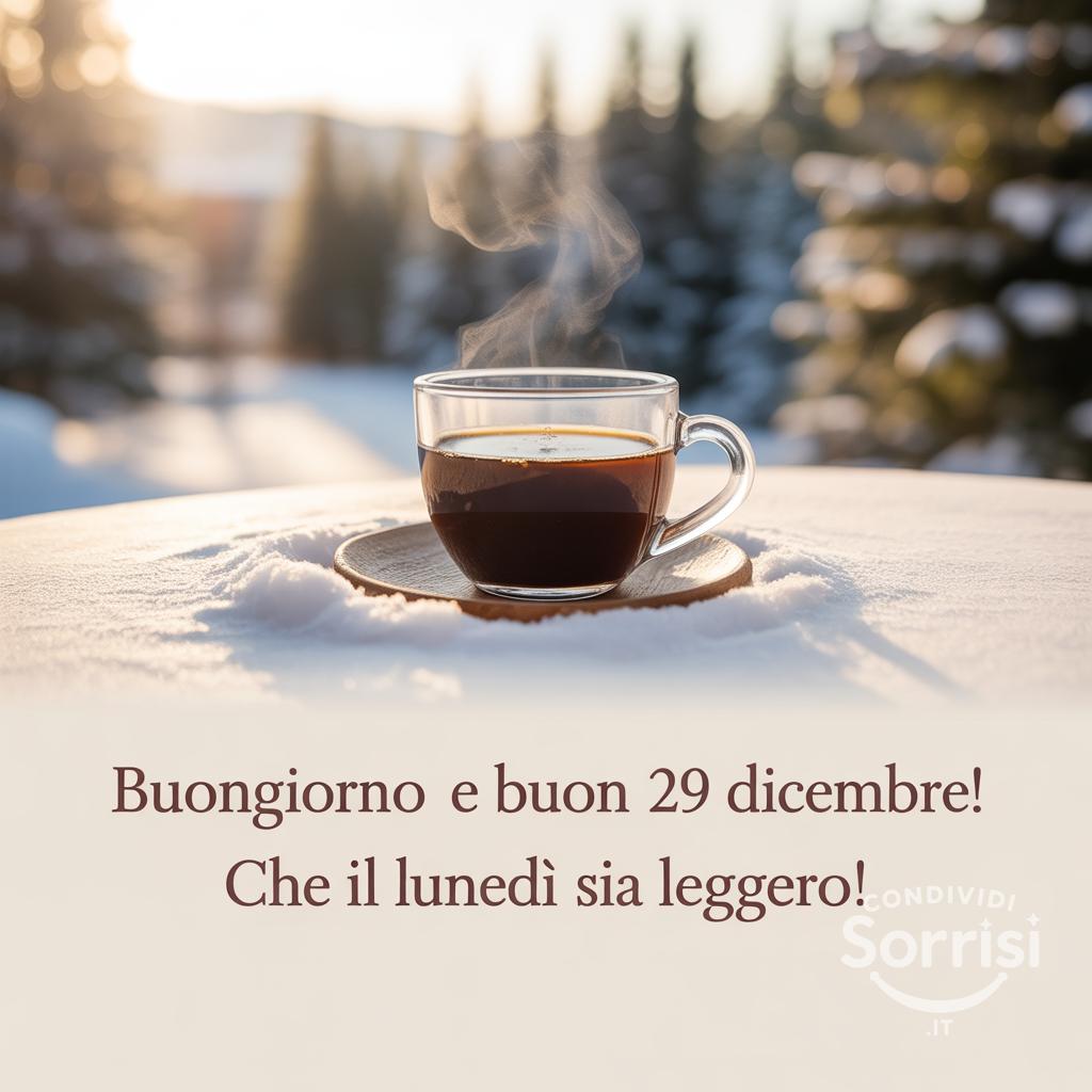Buongiorno e buon 29 dicembre! Che il lunedì sia leggero!