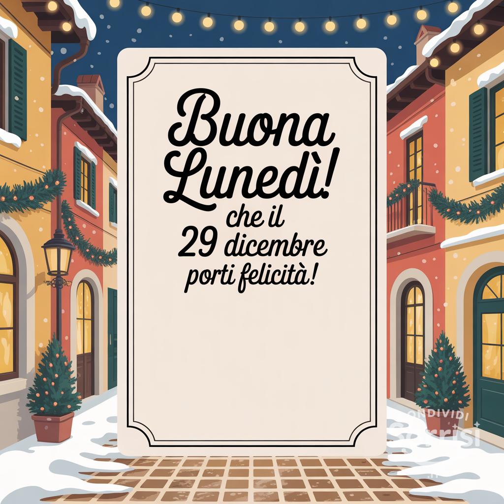 Buona lunedì! Che il 29 dicembre porti felicità!