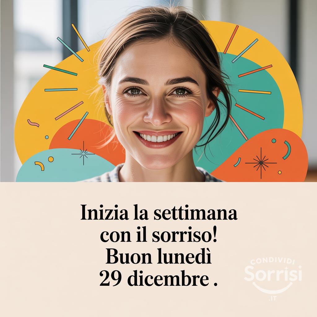 Inizia la settimana con il sorriso! Buon lunedì 29 dicembre .