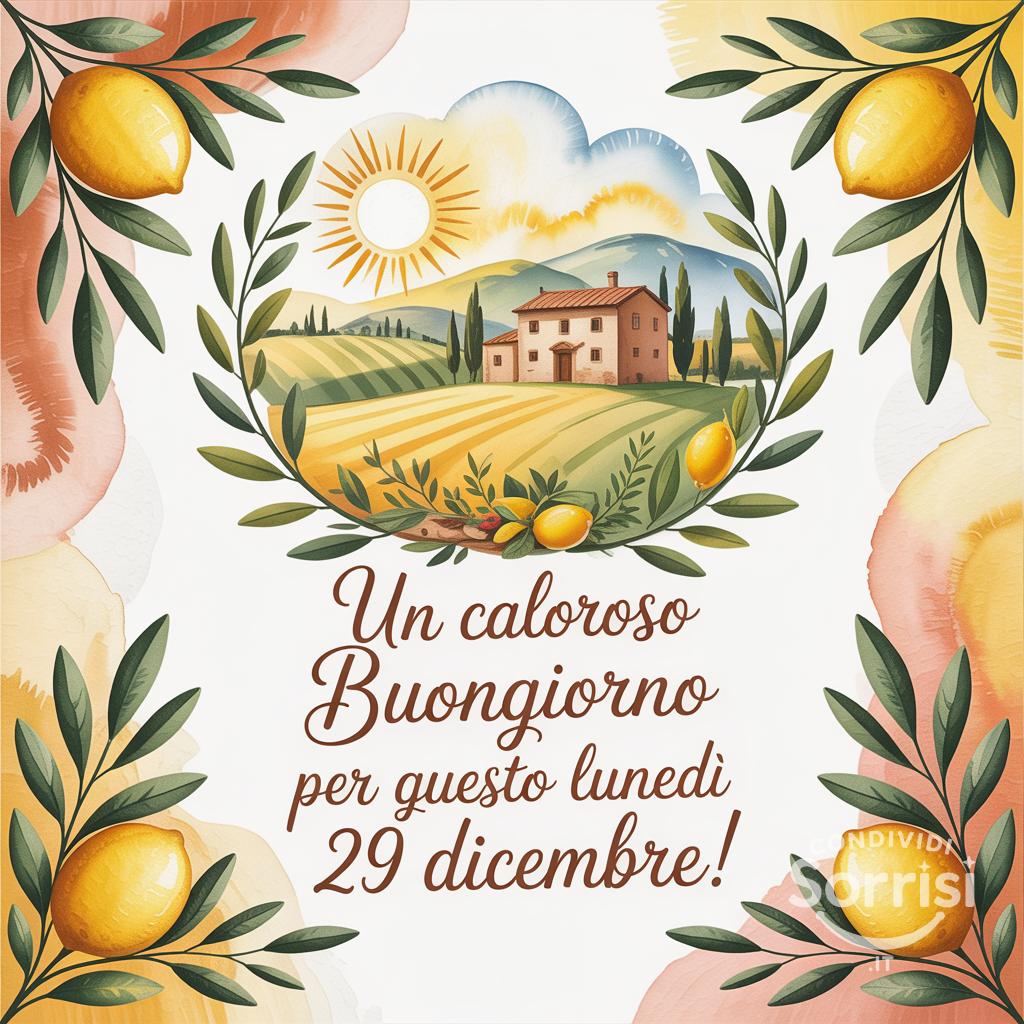 Un caloroso buongiorno per questo lunedì 29 dicembre!