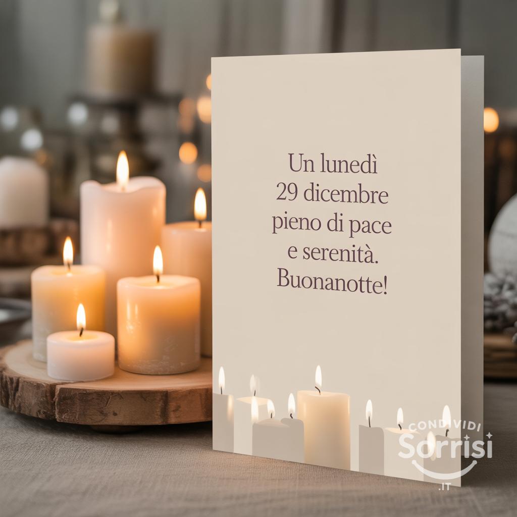 Un lunedì 29 dicembre  pieno di pace e serenità. Buonanotte!