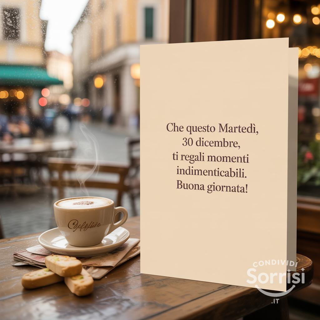 Che questo martedì, 30 dicembre , ti regali momenti indimenticabili. Buona giornata!