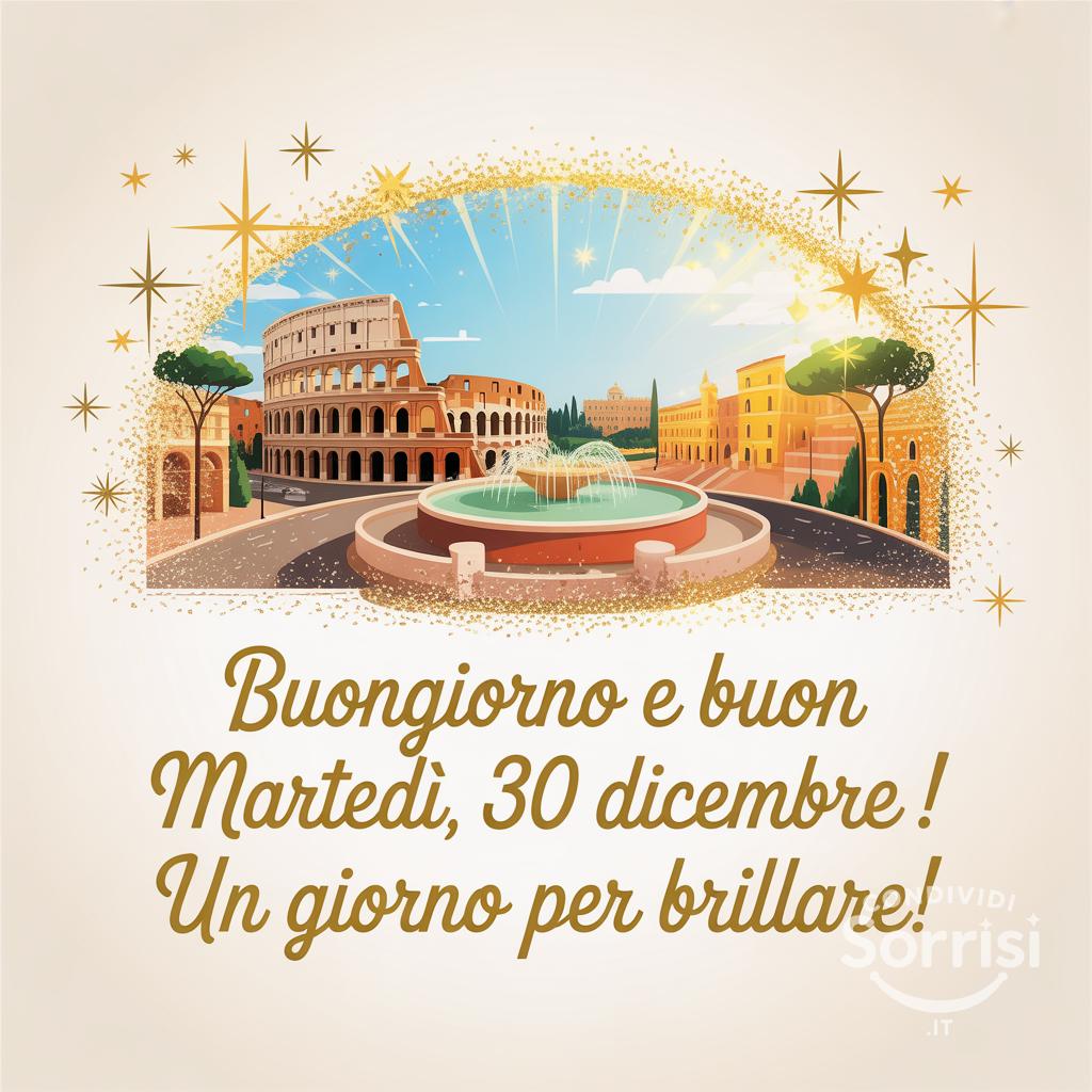 Buongiorno e buon martedì, 30 dicembre ! Un giorno per brillare!