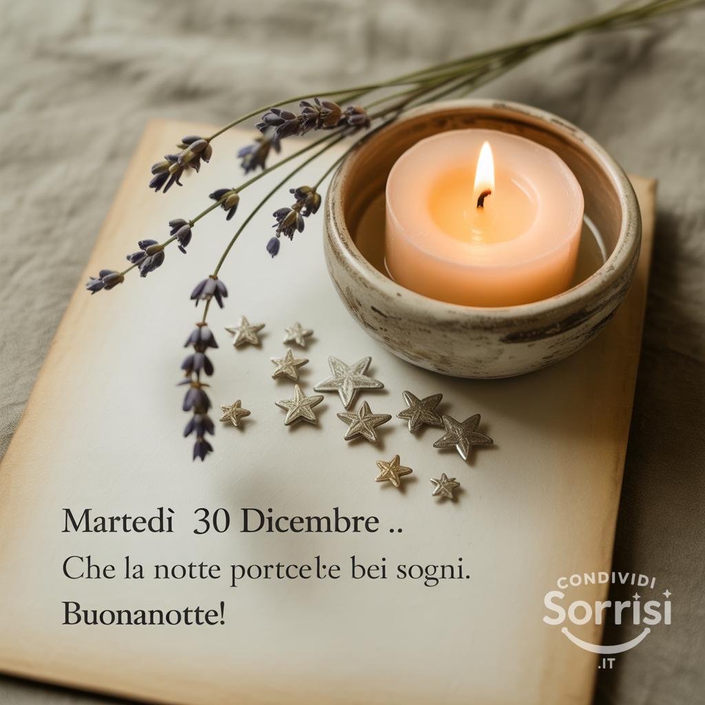 Martedì 30 dicembre . Che la notte porti pace e bei sogni. Buonanotte!