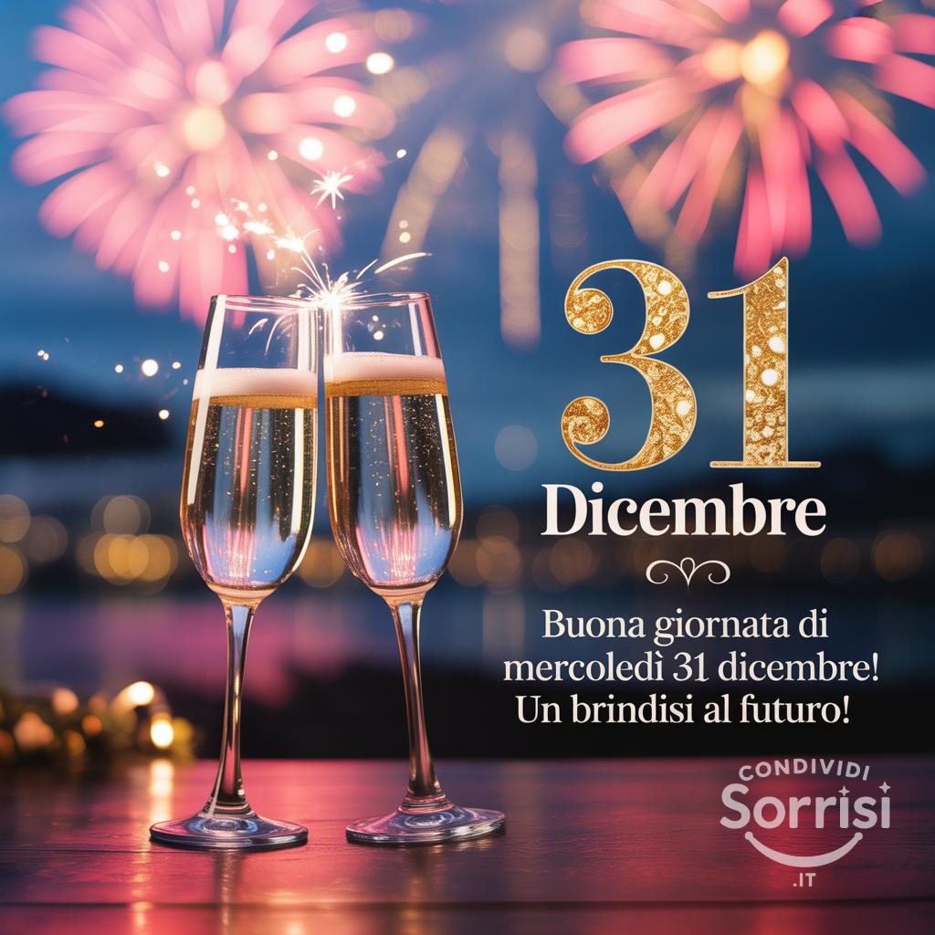 Buona giornata di mercoledì 31 dicembre! Un brindisi al futuro!