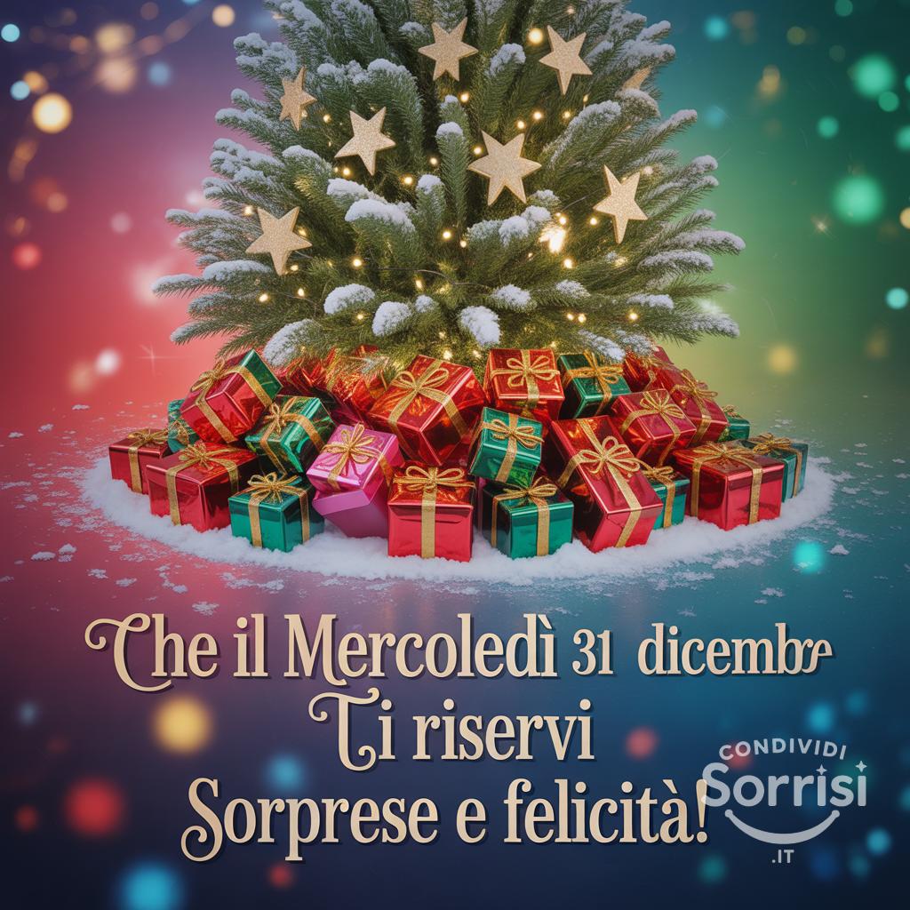 Che il mercoledì 31 dicembre ti riservi sorprese e felicità!