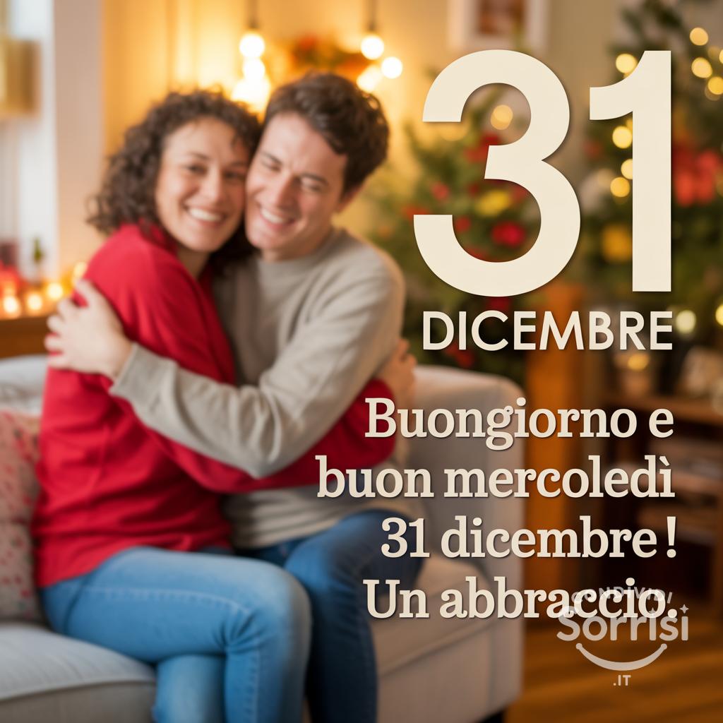 Buongiorno e buon mercoledì 31 dicembre ! Un abbraccio.