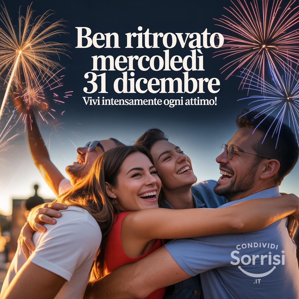 Ben ritrovato Mercoledì 31 Dicembre. Vivi intensamente ogni attimo!