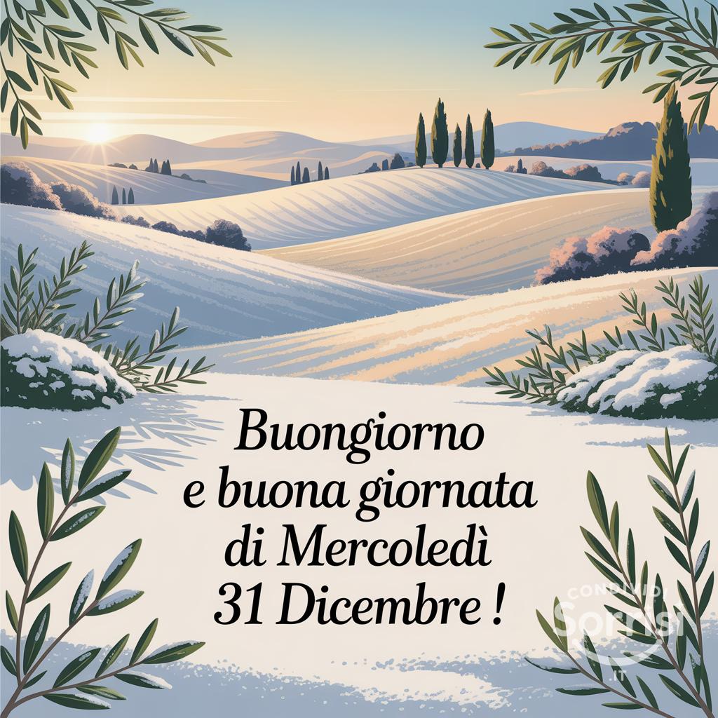 Buongiorno e buona giornata di mercoledì 31 dicembre !