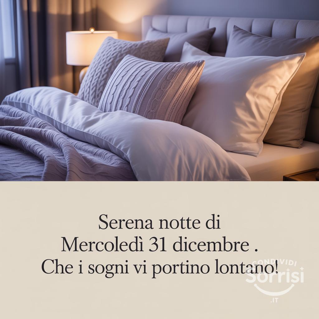 Serena notte di mercoledì 31 dicembre . Che i sogni vi portino lontano!