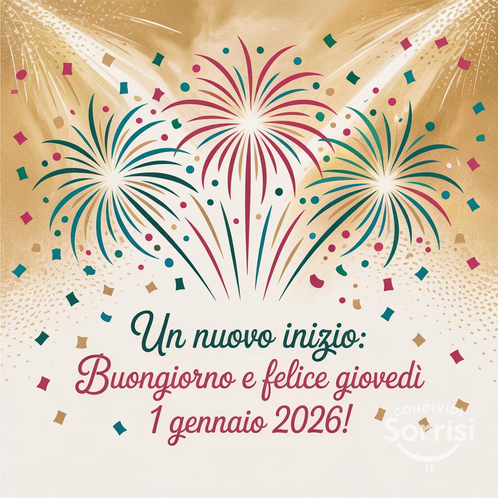 Un nuovo inizio: Buongiorno e felice giovedì 1 gennaio 2026!