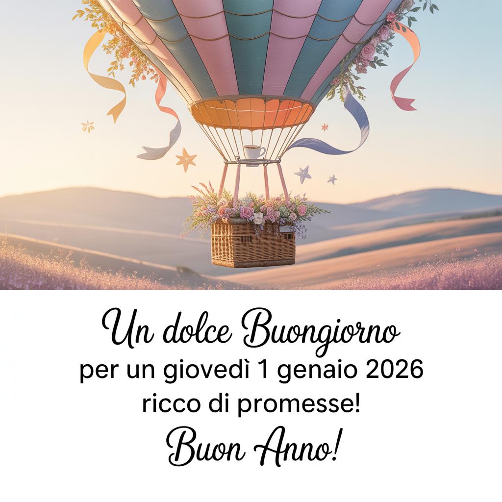 Un dolce buongiorno per un giovedì 1 gennaio 2026 ricco di promesse! Buon anno!