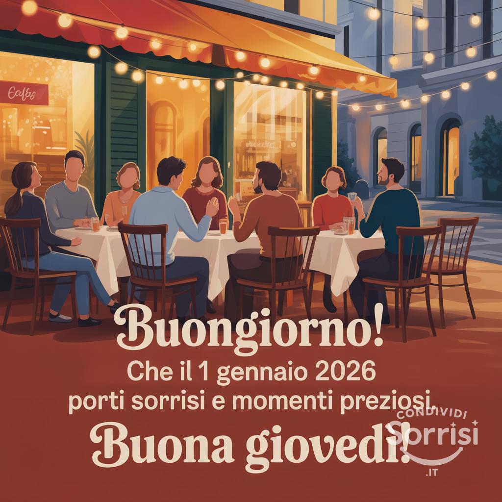 Buongiorno! Che il 1 gennaio 2026 porti sorrisi e momenti preziosi. Buona giovedì!