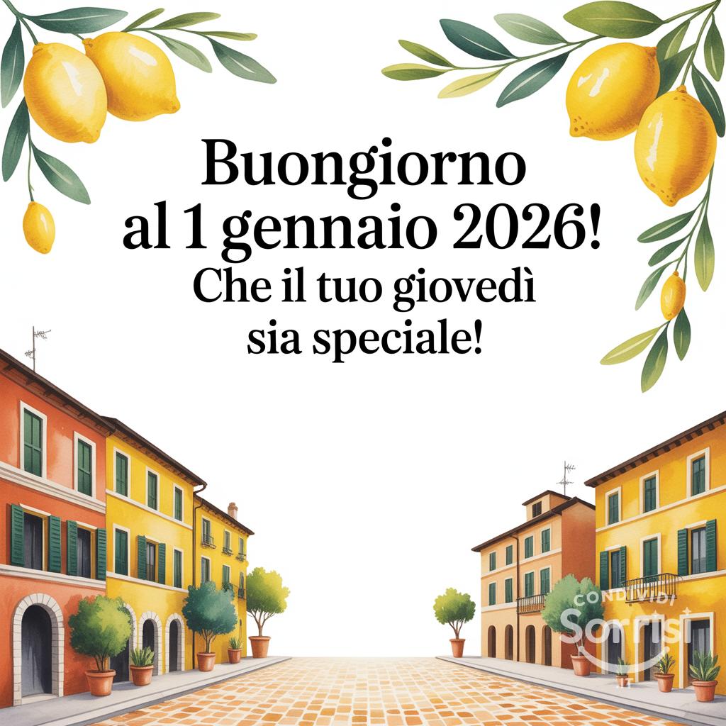 Buongiorno al 1 gennaio 2026! Che il tuo giovedì sia speciale!
