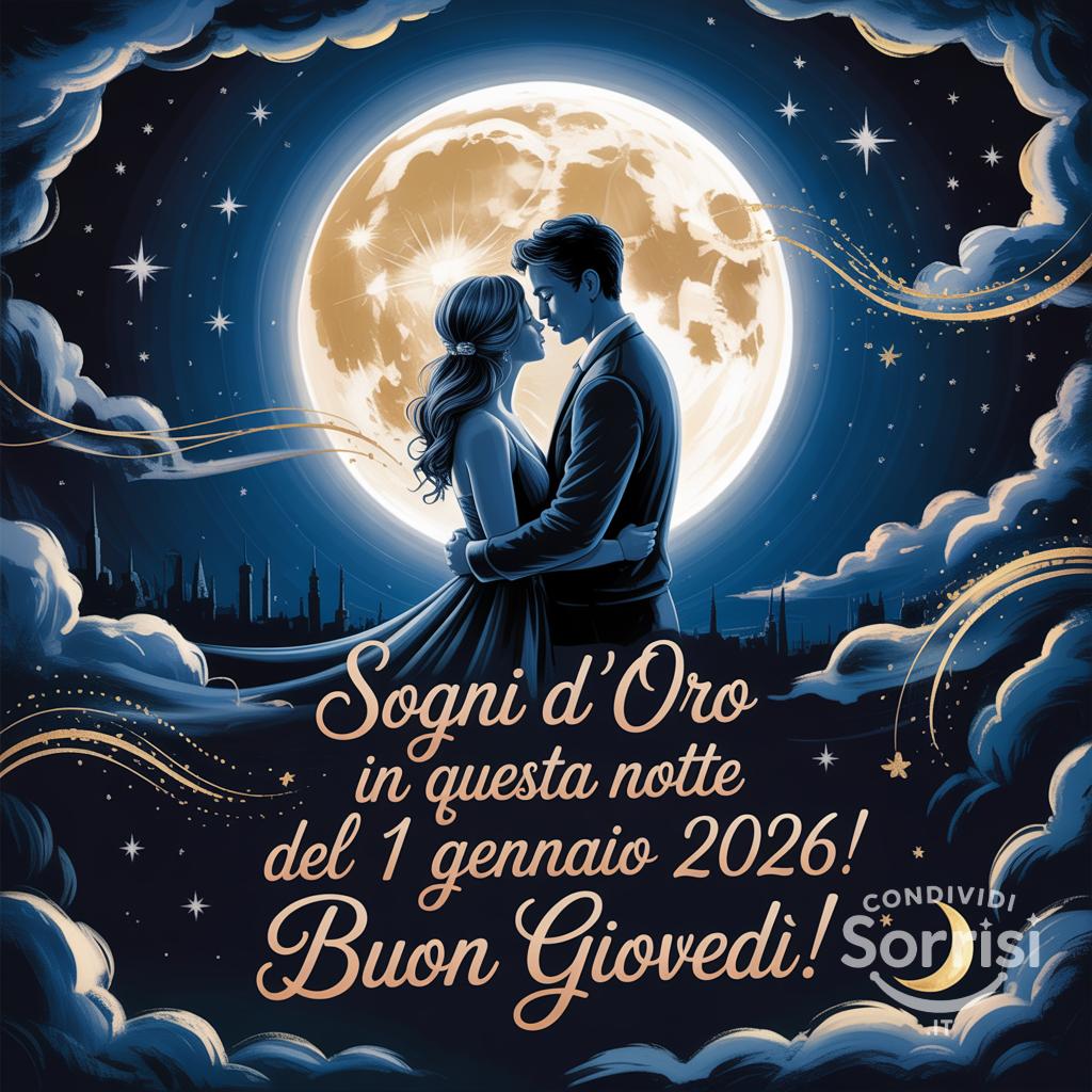Sogni d'oro in questa notte del 1 gennaio 2026! Buon giovedì!
