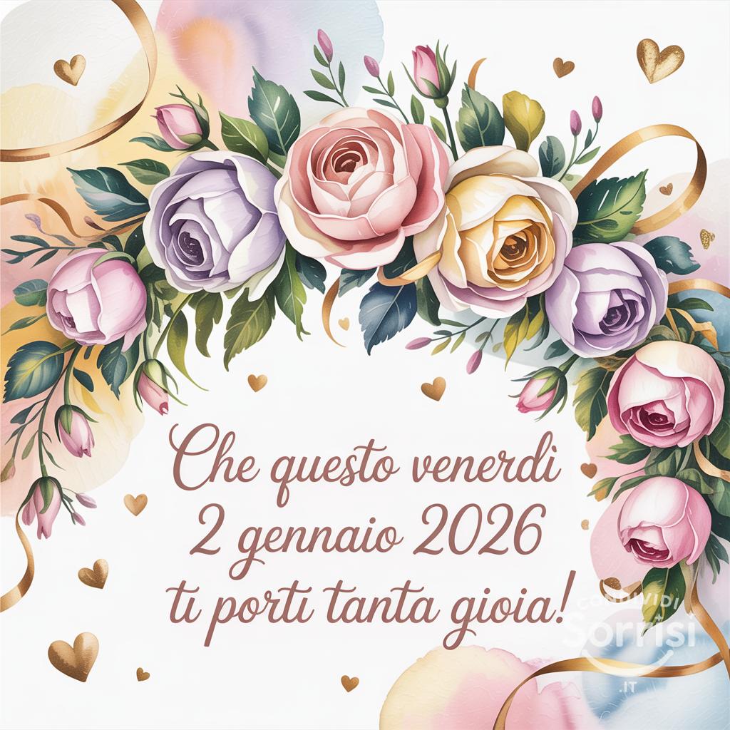 Che questo venerdì 2 gennaio 2026 ti porti tanta gioia!
