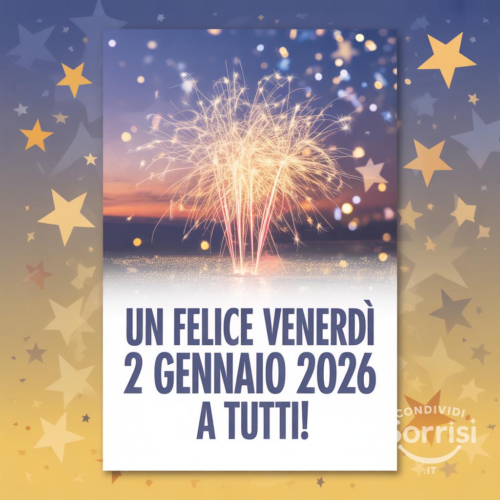 Un felice venerdì 2 gennaio 2026 a tutti!