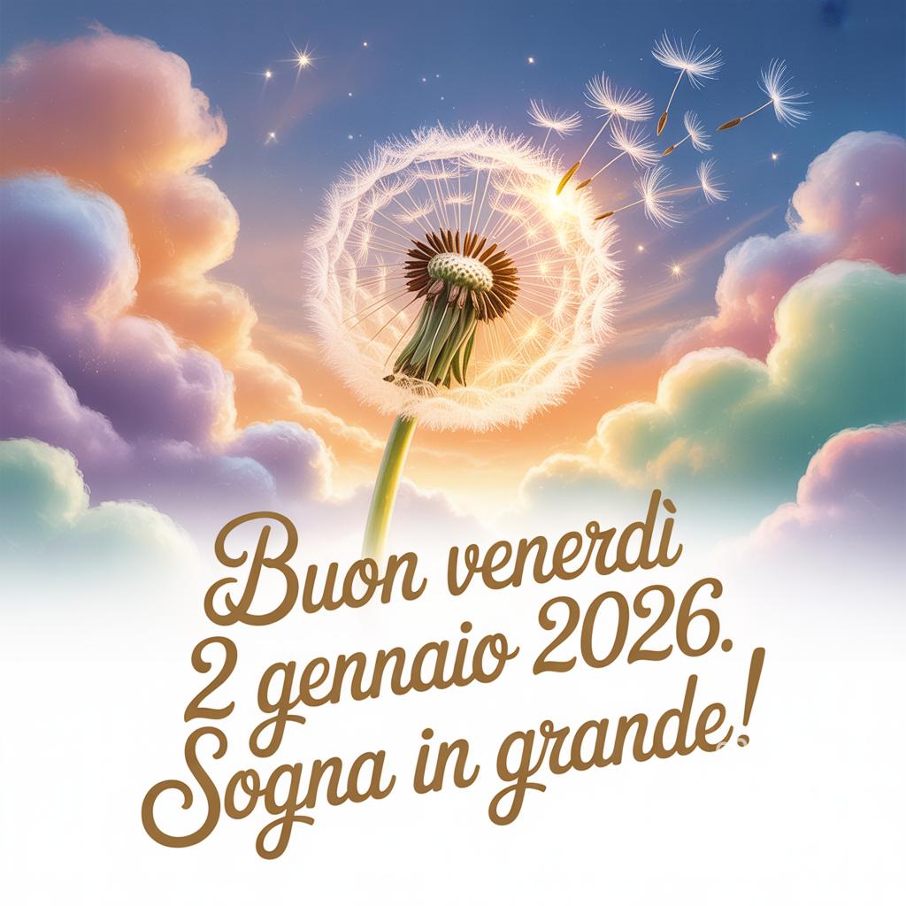 Buon venerdì 2 gennaio 2026! Sogna in grande!