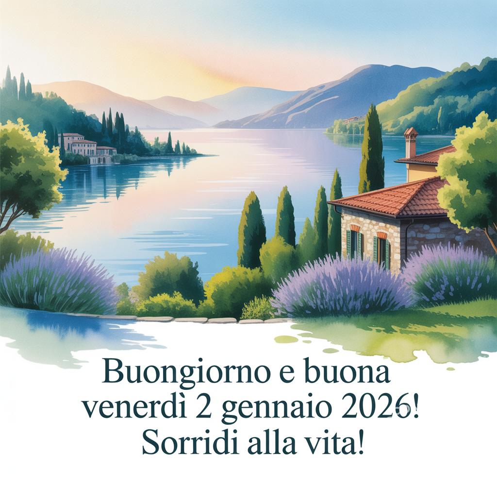 Buongiorno e buona venerdì 2 gennaio 2026! Sorridi alla vita!