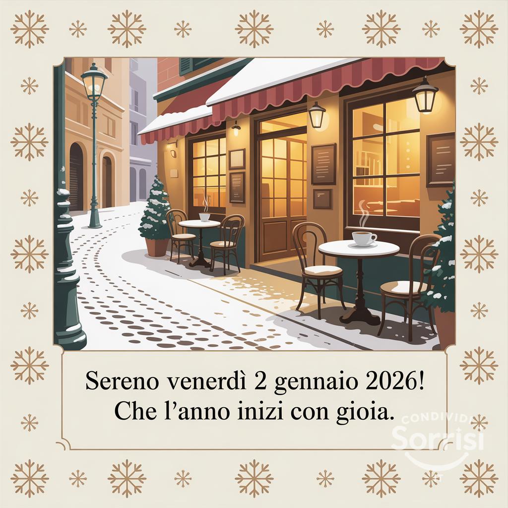 Sereno venerdì 2 gennaio 2026! Che l'anno inizi con gioia.