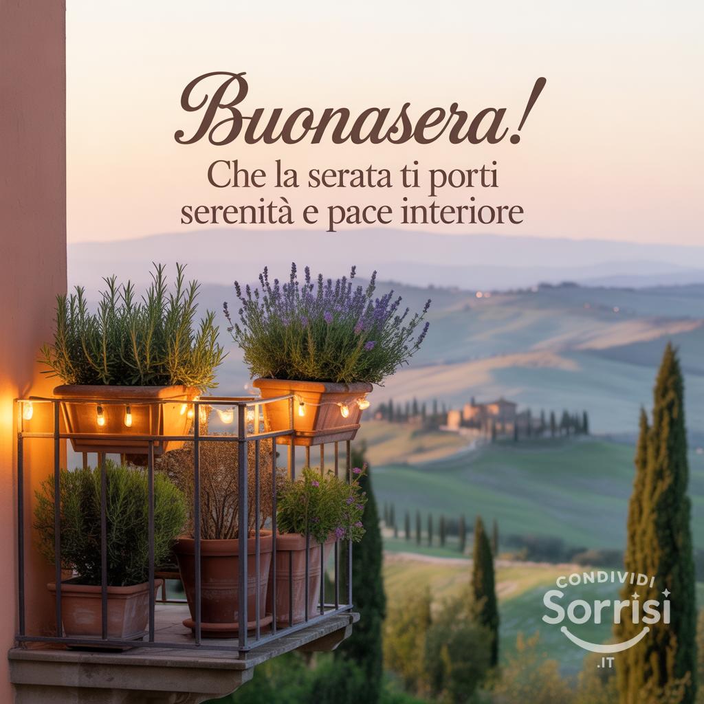 Buonasera! Che la serata ti porti serenità e pace interiore
