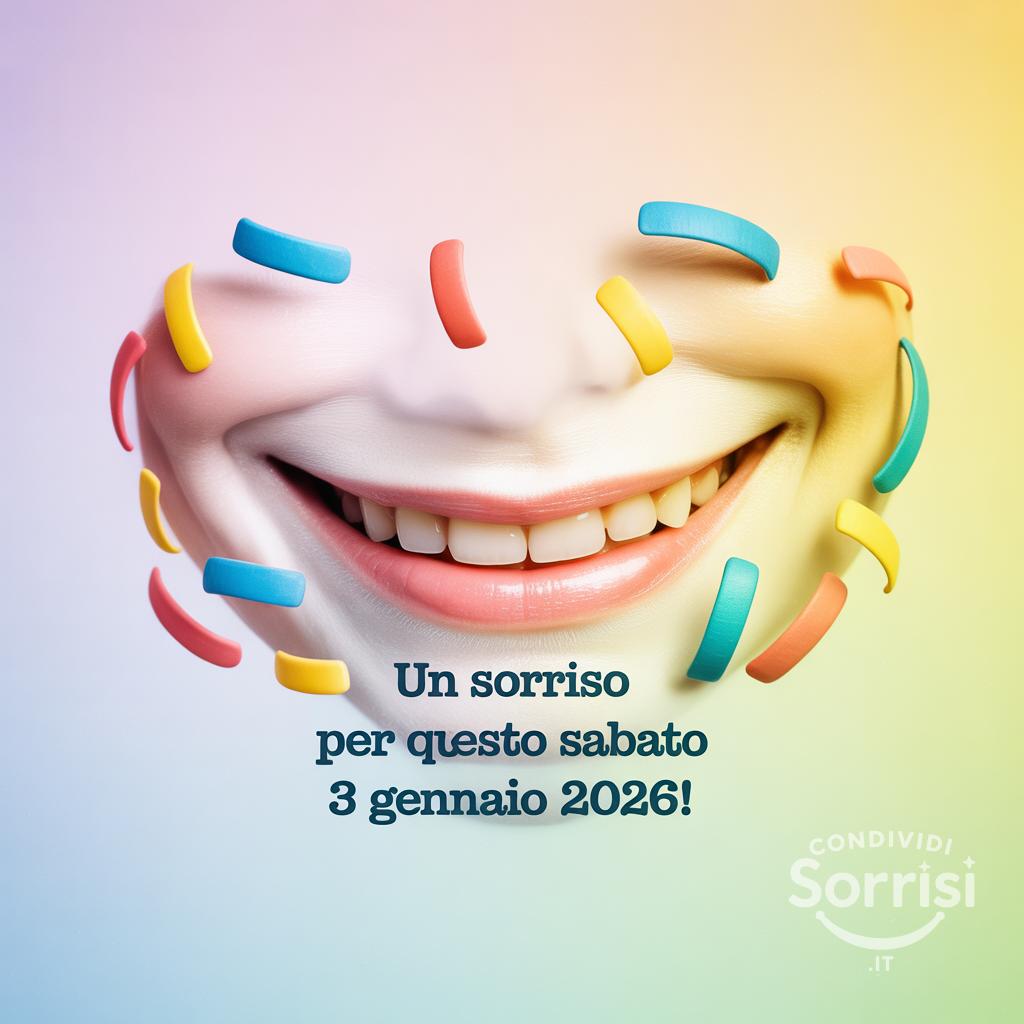 Un sorriso per questo sabato 3 gennaio 2026!