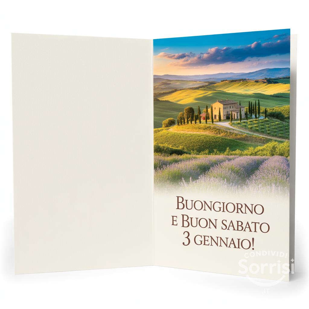 Buongiorno e buon sabato 3 gennaio!