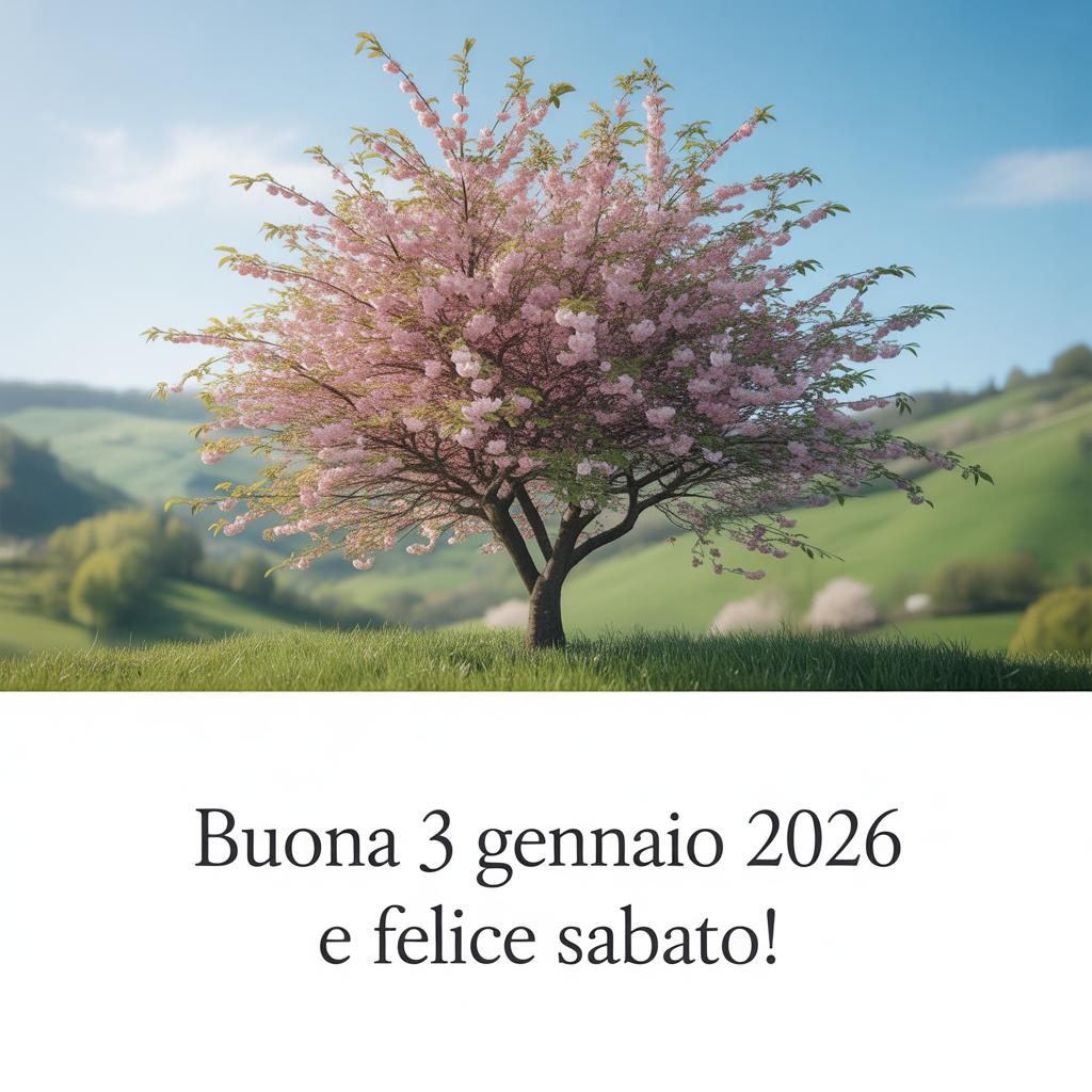 Buona 3 gennaio 2026 e felice sabato!