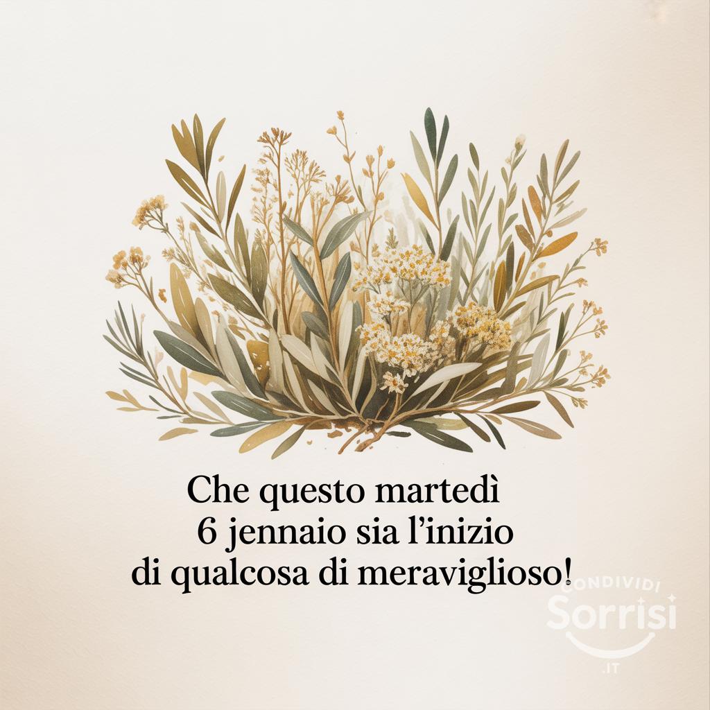 Che questo martedì 6 gennaio sia l'inizio di qualcosa di meraviglioso!