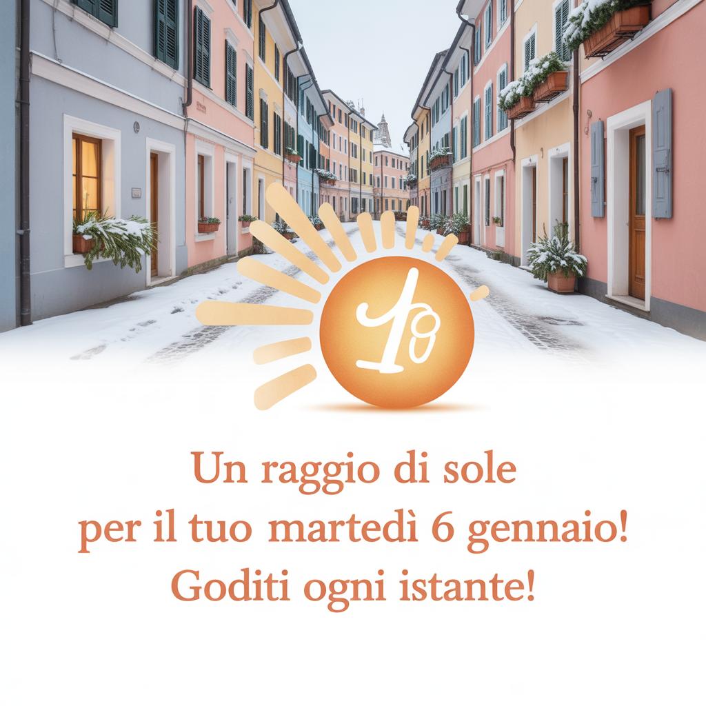 Un raggio di sole per il tuo martedì 6 gennaio! Goditi ogni istante!
