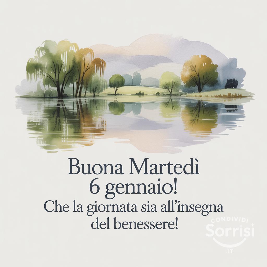 Buona martedì 6 gennaio! Che la giornata sia all'insegna del benessere!