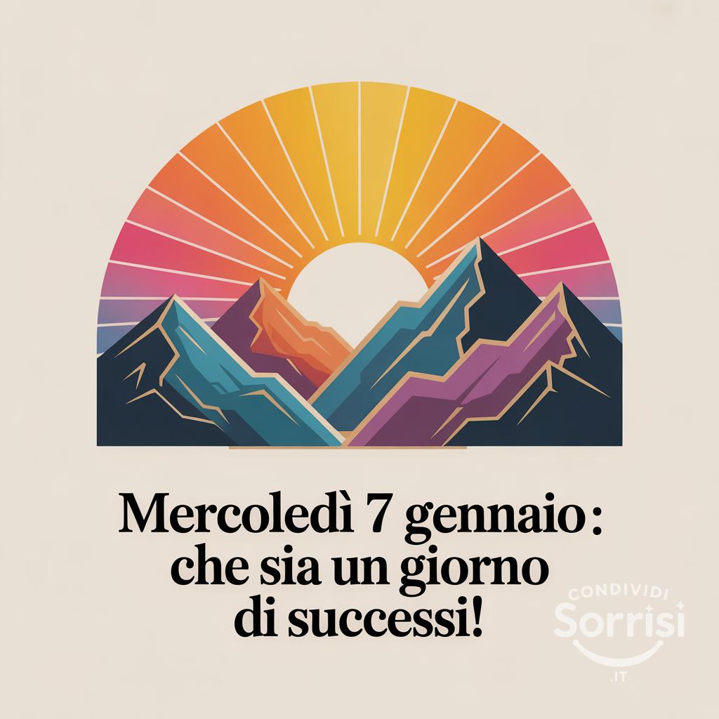 Mercoledì 7 gennaio : che sia un giorno di successi!