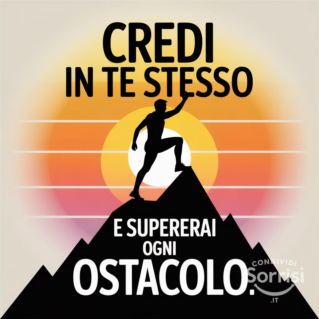 Credi in te stesso e supererai ogni ostacolo