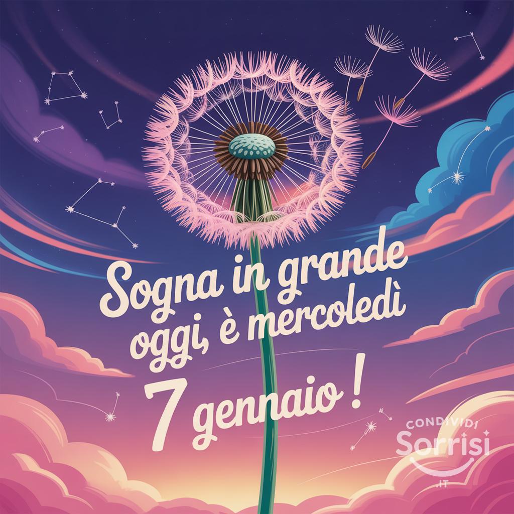 Sogna in grande oggi, è mercoledì 7 gennaio !