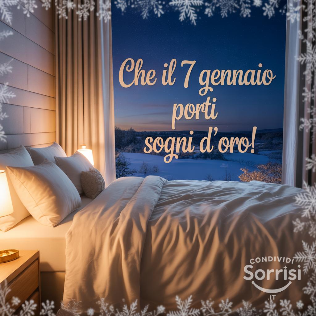 Che il 7 gennaio  porti sogni d'oro!