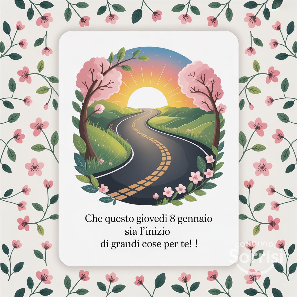 Che questo giovedì 8 gennaio  sia l'inizio di grandi cose per te!