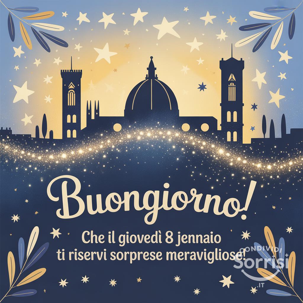Buongiorno! Che il giovedì 8 gennaio ti riservi sorprese meravigliose!