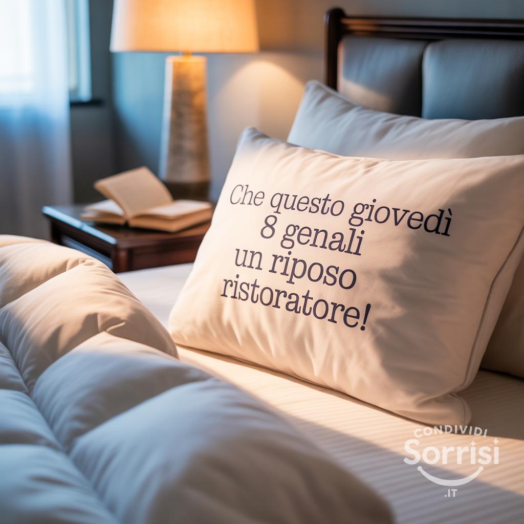 Che questo giovedì 8 gennaio  ti regali un riposo ristoratore!